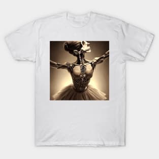 Ballet Skeleton Gothic Dancing Ballet T-Shirt